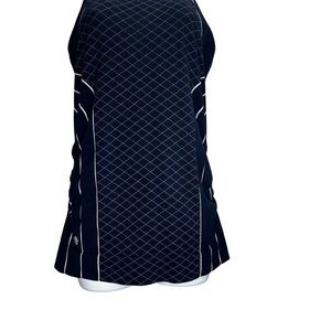 Athleta Navy Tank with White Accents, razor back tank